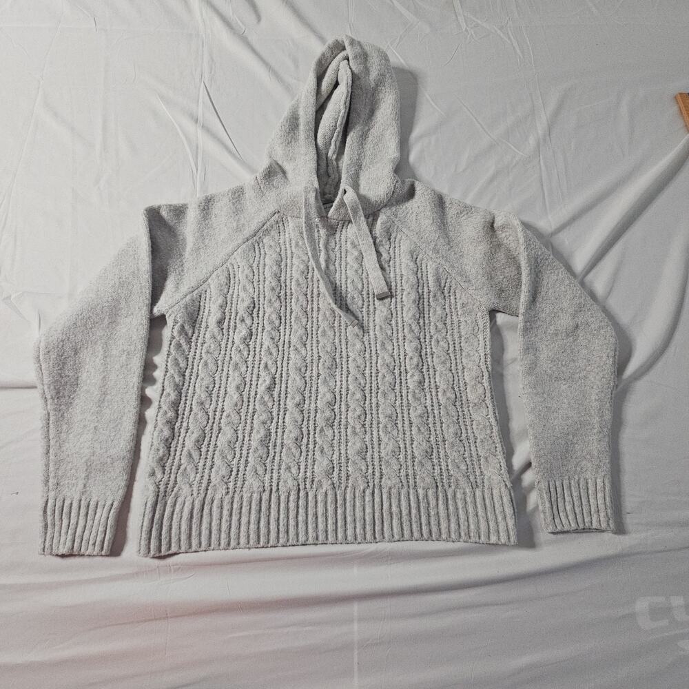Cupcakes & Cashmere Cable Knit Hooded Pullover Sweater Women's Small